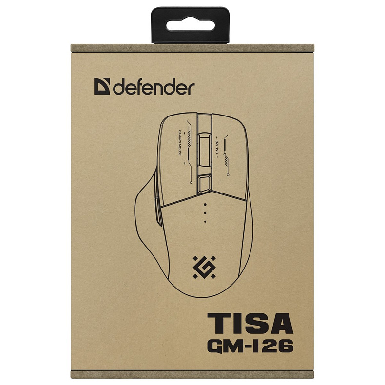 Мишка Defender Tisa GM-126, бездротова, ігрова, 1600 dpi., 7кн., 400 mAh, синьо-біла
