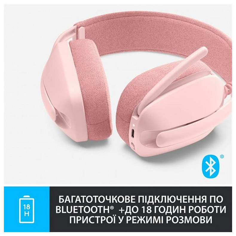 Bluetooth-гарнитура Logitech Zone Vibe 100 Wireless Rose (981-001224)