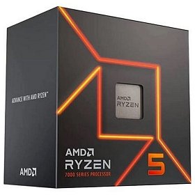 Центральный процессор AMD Ryzen 5 7500F 6C/12T 3.7/5.0GHz Boost 32Mb AM5 65W Wraith Stealth cooler MP