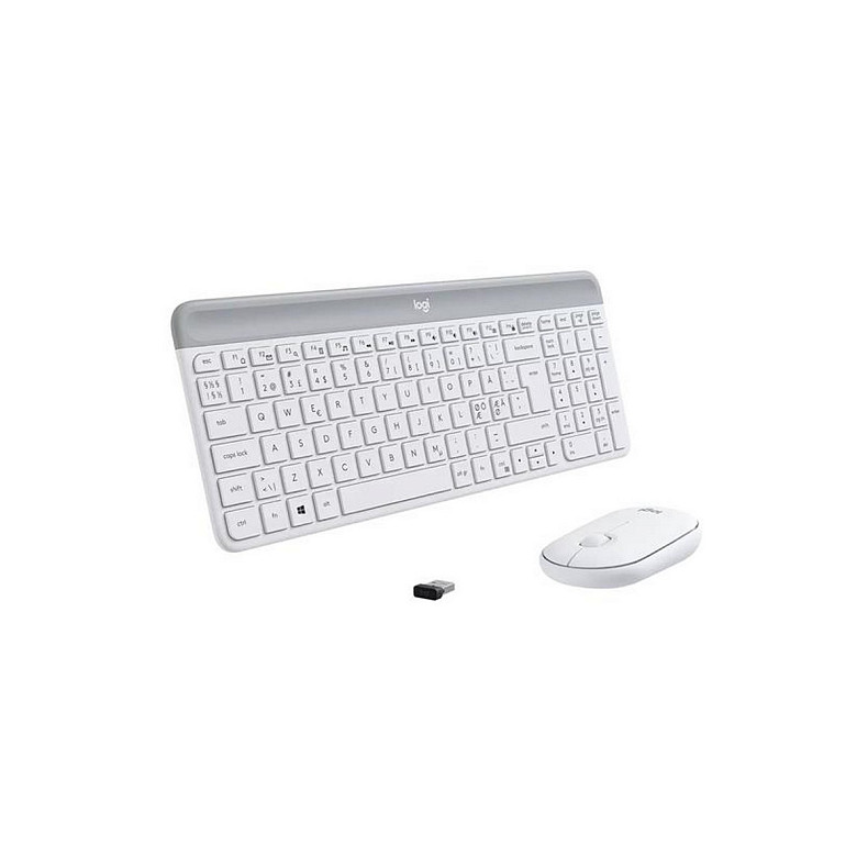 Комплект (клавиатура, мышь) беспроводной Logitech MK470 White USB (920-009205)