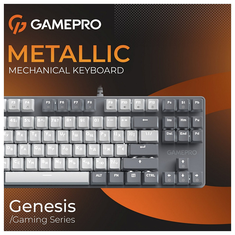 Клавіатура GamePro Genesis Metallic MK110G Outemu Red Swithes USB Gray