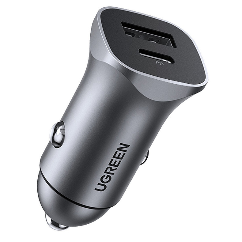 Автомобильное зарядное устройство для UGREEN CD130 20W USB + Type-C PD Car Charger (Серый)