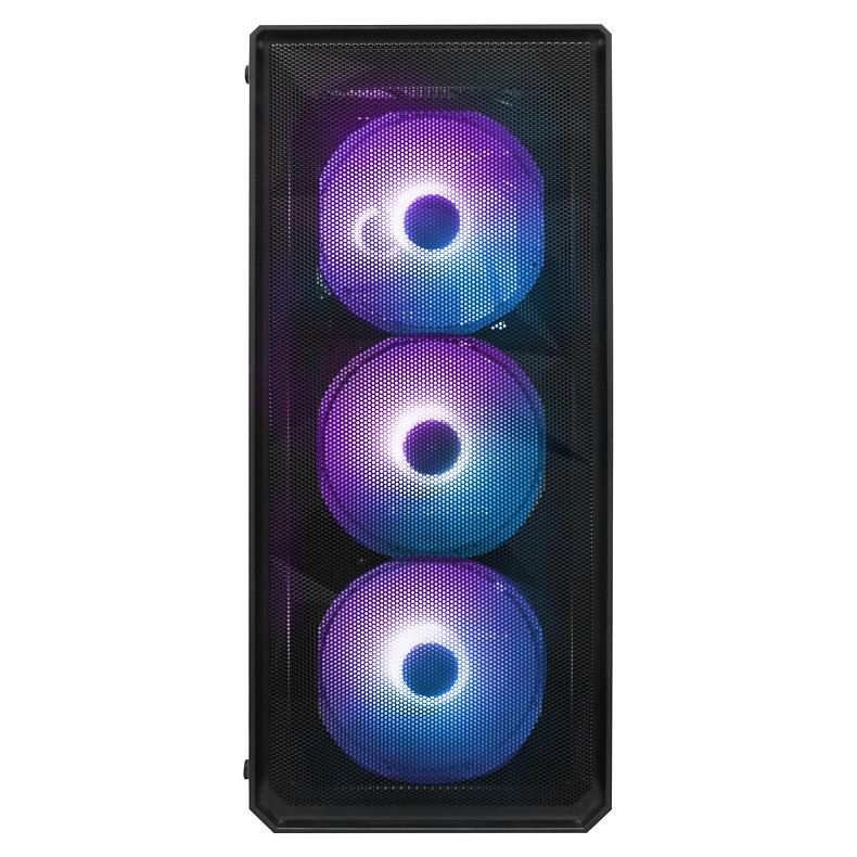 Корпус 1stPlayer FD3-BK-4F7 Black без БП