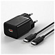 Зарядний пристрій Baseus Super Si Quick Charger 1C (1USB-C) 25W Black (TZCCSUP-L01) + кабе