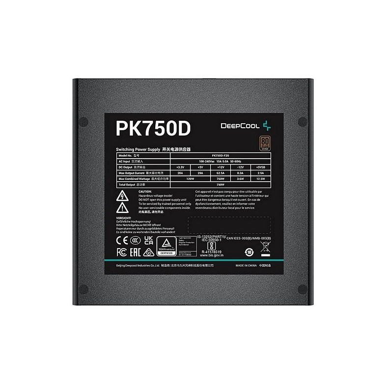 Блок питания DeepCool PK750D 750W (R-PK750D-FA0B-EU)