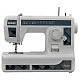 Швейная машина LEADER NOIR, электромех., 70Вт, 17 шв.оп., Полуавтомат петля, белый+серый
