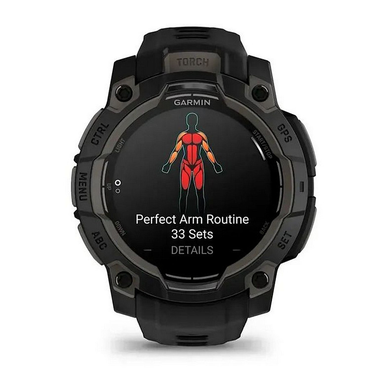 Смарт-годинник Garmin Instinct 3 45mm AMOLED Black with Black Silicone Band (010-02936-40)