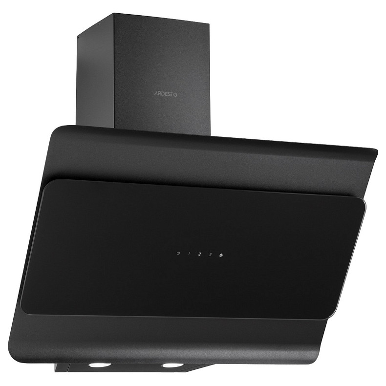 Витяжка Ardesto похила, 60см, 900м3ч, скло, 2х1Вт LED, сенсор, чорний