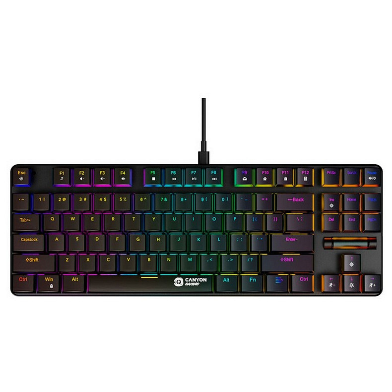 Клавіатура Canyon Cometstrike GK-50 RGB TKL ENG/UKR USB Black (CND-SKB50-US)