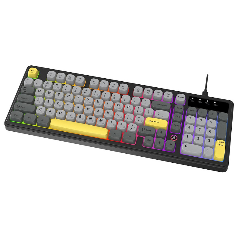 Клавиатура Ajazz AF98 Black USB-C Black Gray Yellow (AF98-BGY)