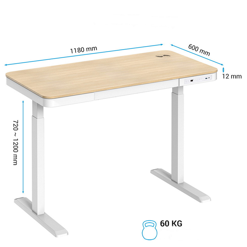 Компьютерный стол с электрорегулировкой высоты OfficePro ODE111WW