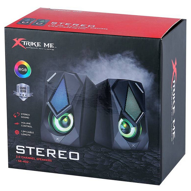 Акустическая система 2.0 XTRIKE ME SK-402, 6Вт LED USB