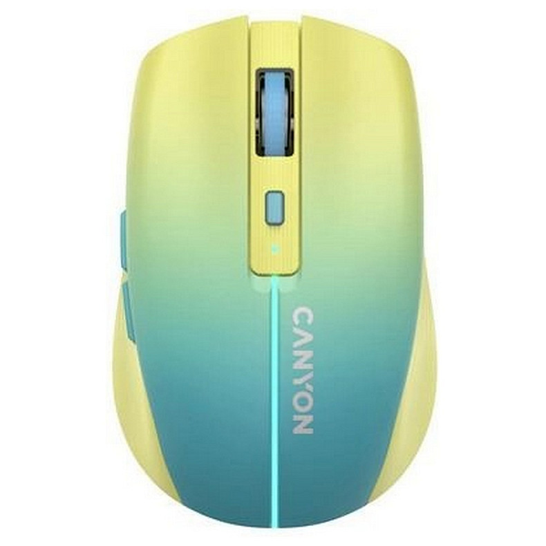 Миша бездротова Canyon MW-44 LED Rechargeable Wireless/Bluetooth Yellow Blue (CNS-CMSW44UA)