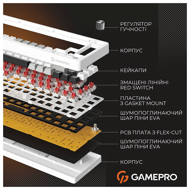 Клавиатура GamePro Genesis MK116 Silverlight