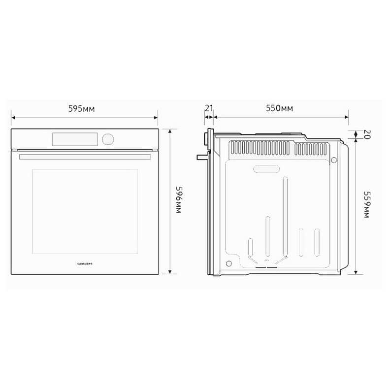 Духовой шкаф Samsung NV7B4445UAS/WT