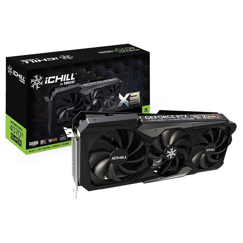 Відеокарта INNO3D GeForce RTX 4070 Ti Super 16GB GDDR6X iChill X3