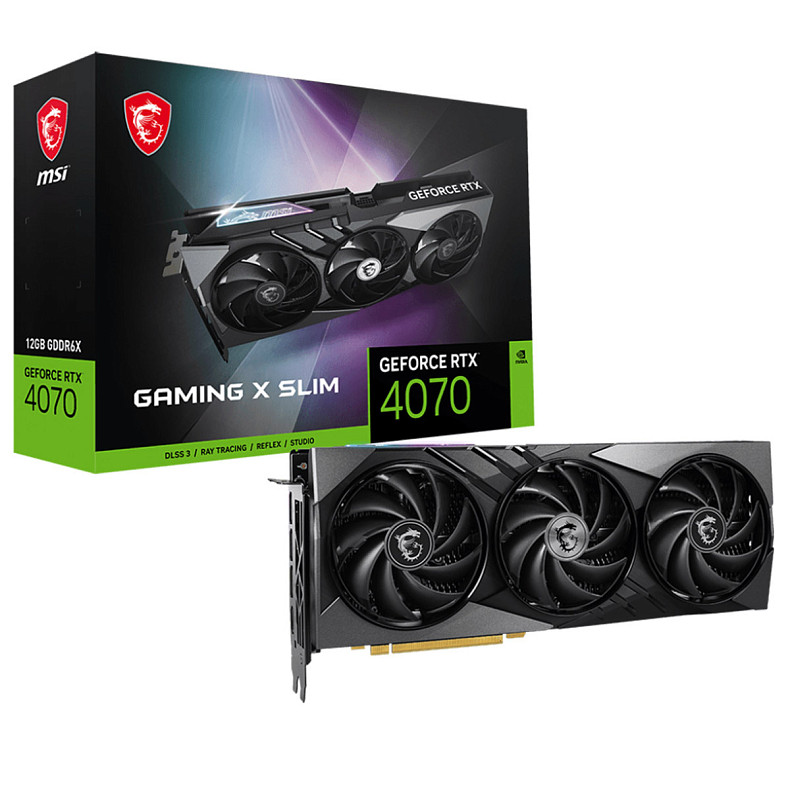 Відеокарта MSI GeForce RTX 4070 12GB GDDR6X GAMING X SLIM