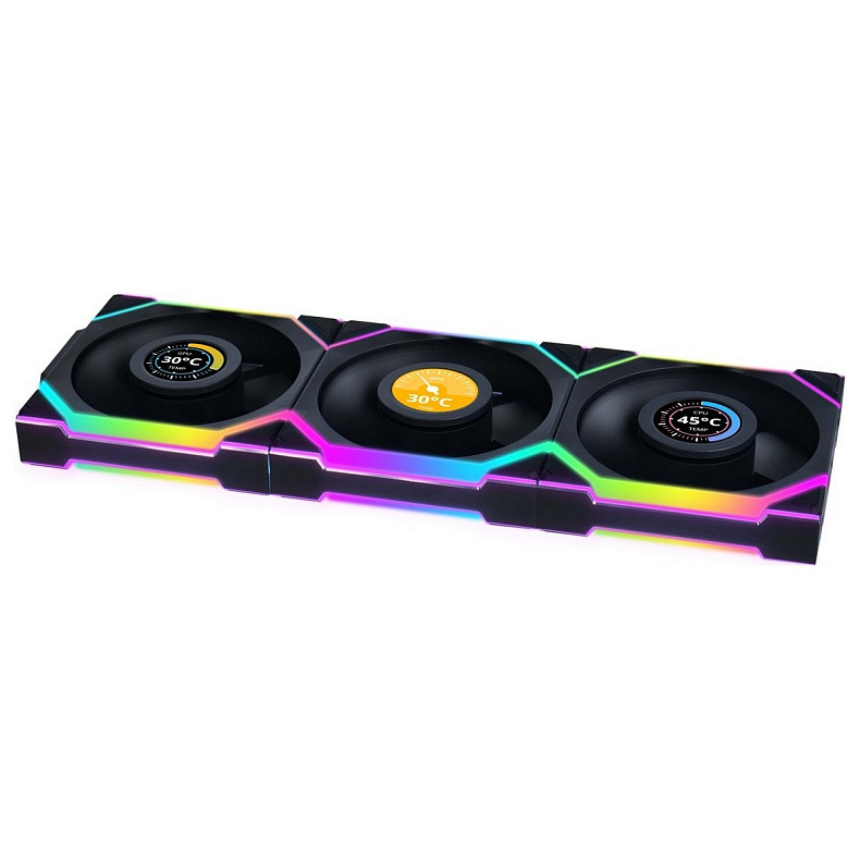 Вентилятор Lian Li Uni Fan SL Wireless LCD 120-3 Reverse Black (G99.12RSLLCD1W3B.00)