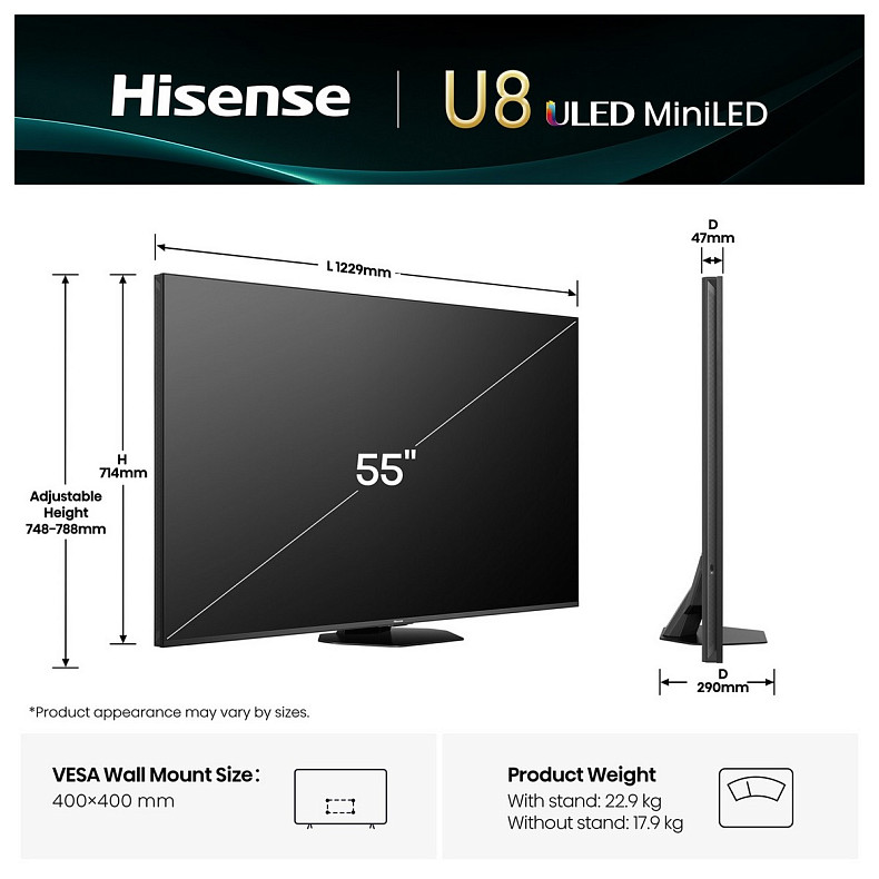 Телевизор HISENSE 55U8Q