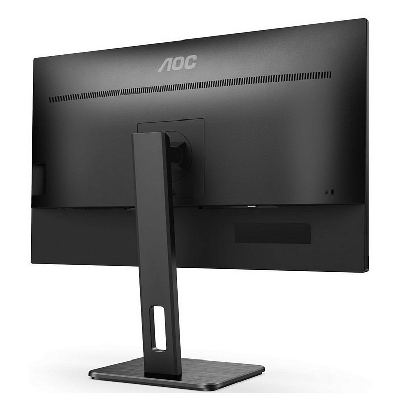 TFT 27" AOC U27P2CA, IPS 4K UHD, 4ms, HDMIx2, DP, USB hub, USB-C, HAS, Pivot, колонки, черный