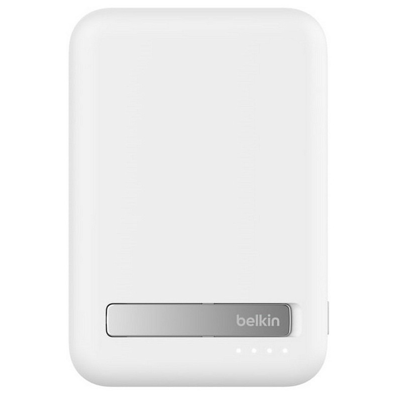 Аккумулятор портативный литий-ионный Power Bank Belkin 8000мА·ч, 15Вт, MagSafe Qi2, белый