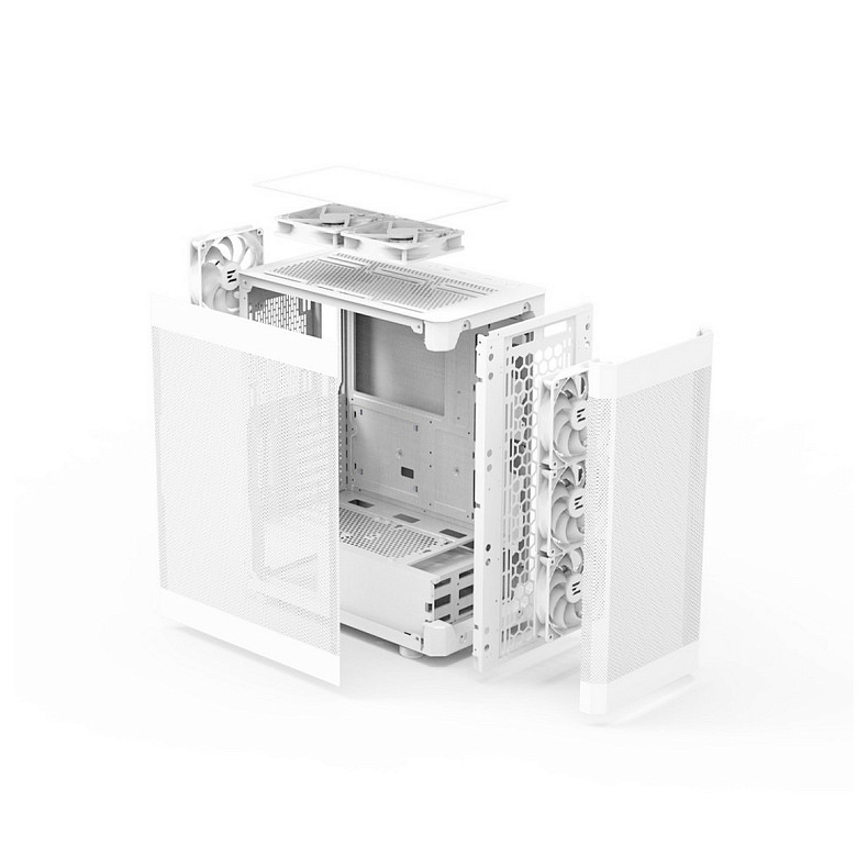 Корпус Zalman I4 без БП 6x120мм white LED VGA 320мм LCS ready Mesh Side/Front Pan