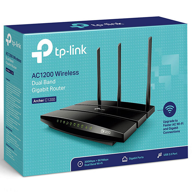 Wi-Fi Роутер TP-LINK Archer C1200 (AC1200, 1*Wan Gbit, 4*LAN Gbit, 1*USB, 3 антенны)