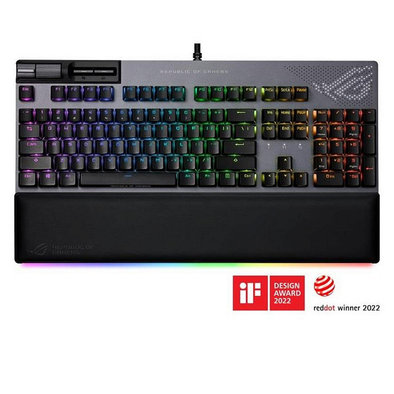 Клавіатура Asus ROG Strix Flare II Animate RGB 113key NX Red EN Black (90MP02E6-BKUA01)