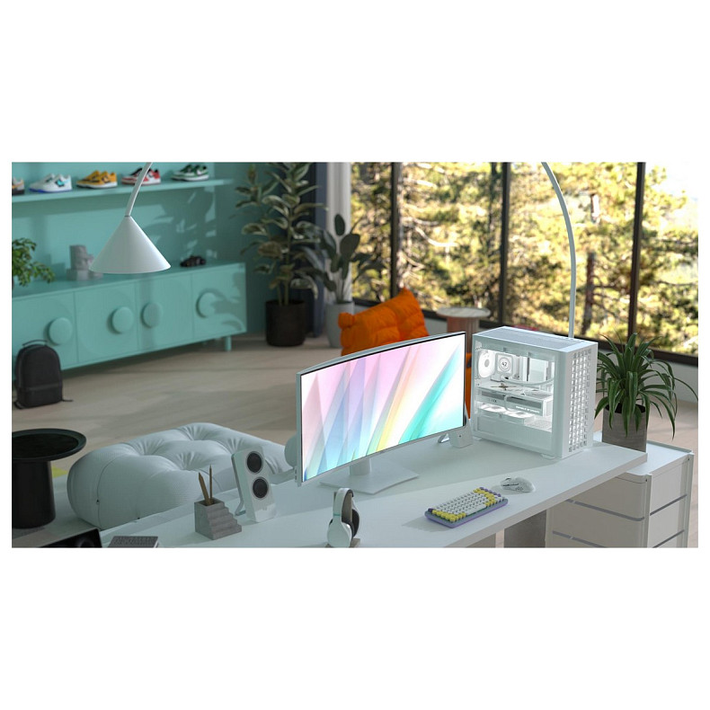 Корпус AeroCool D302A-G-WT-v1 (ACCS-DS04043.21) White без БП