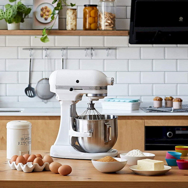 Кухонний комбайн KitchenAid Heavy Duty 4,8 л 5KPM5EWH з відкидним блоком білий