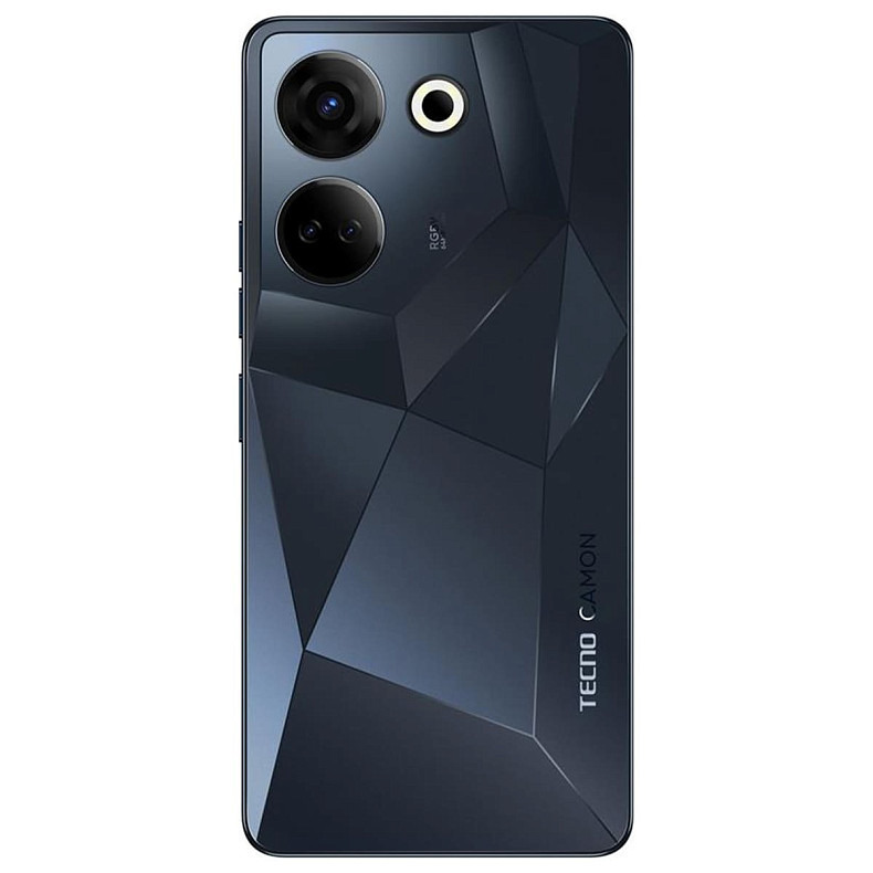 Смартфон Tecno Camon 20 Pro (CK7n) 8/256GB Dual Sim Predawn Black (4895180799792)