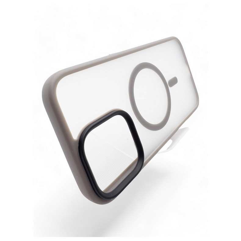 Чохол-накладка BeCover Metal Buttons Case MagSafe для Apple iPhone 16 Gray (712092)