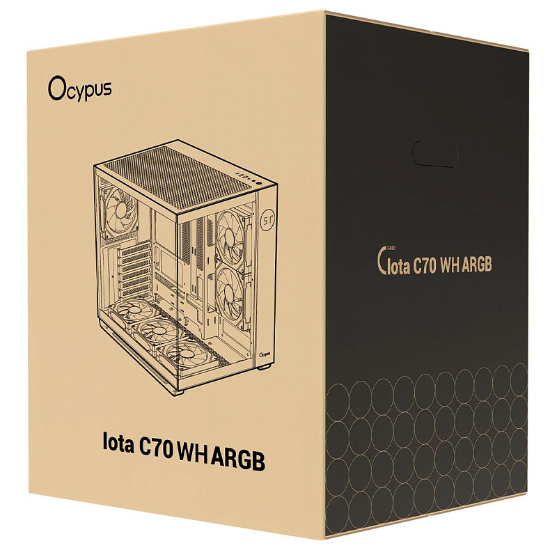 Корпус Ocypus IOTA C70 W/O PSU, WH ARGB ATX (IOTA-C70-WHD600XX-GL)