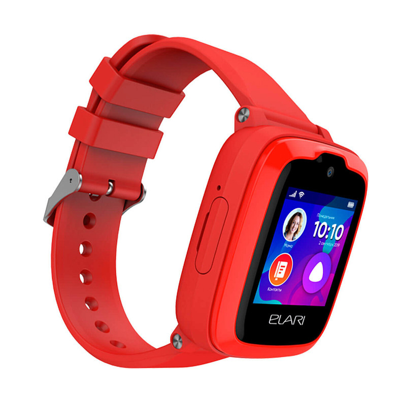 Детские смарт-часы с GPS Elari KidPhone 4G Red - красные