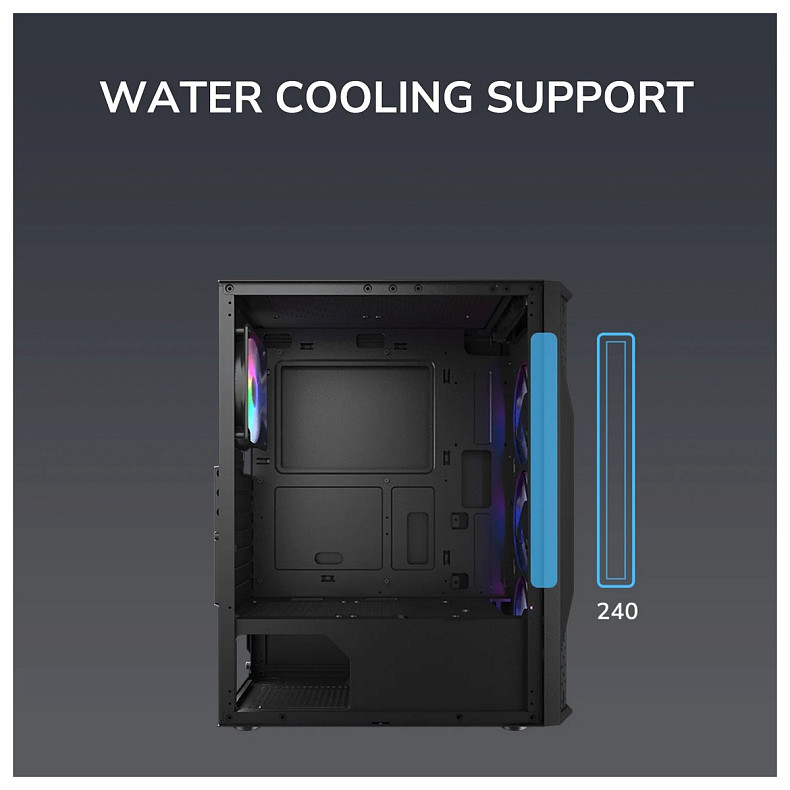 Корпус Cougar MX110 RGB Black без БП