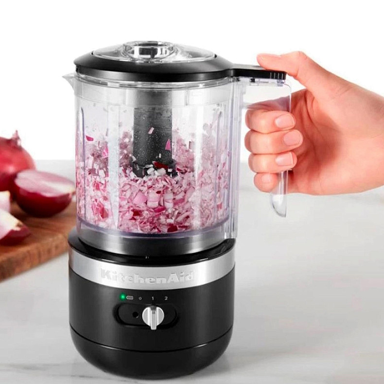 Кухонный миникомбайн KitchenAid 5KFCB519EBM беспроводной черный матовый