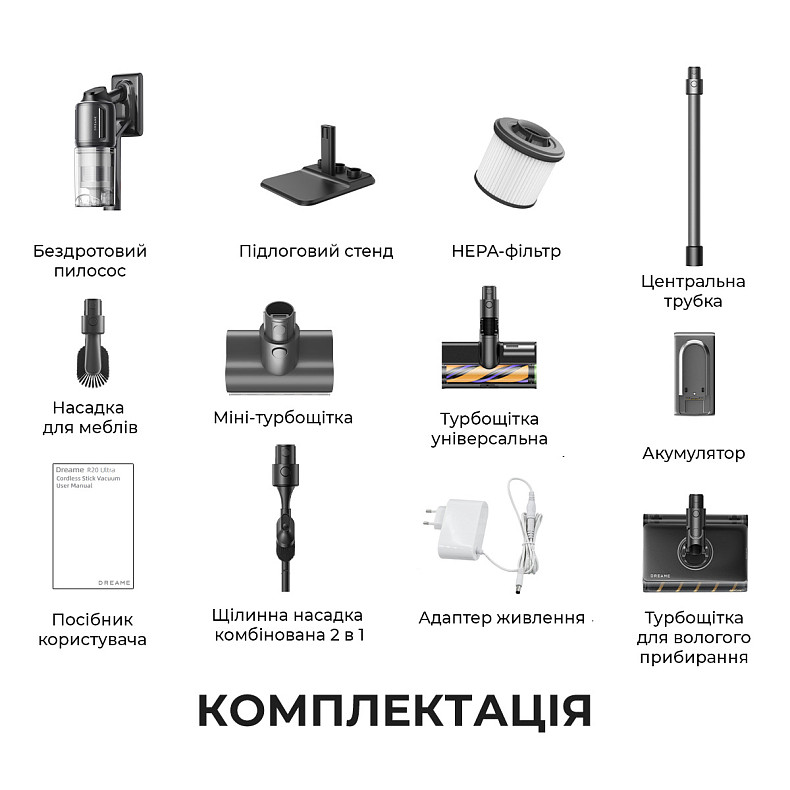 Беспроводной пылесос Dreame R20 Ultra AquaCycle