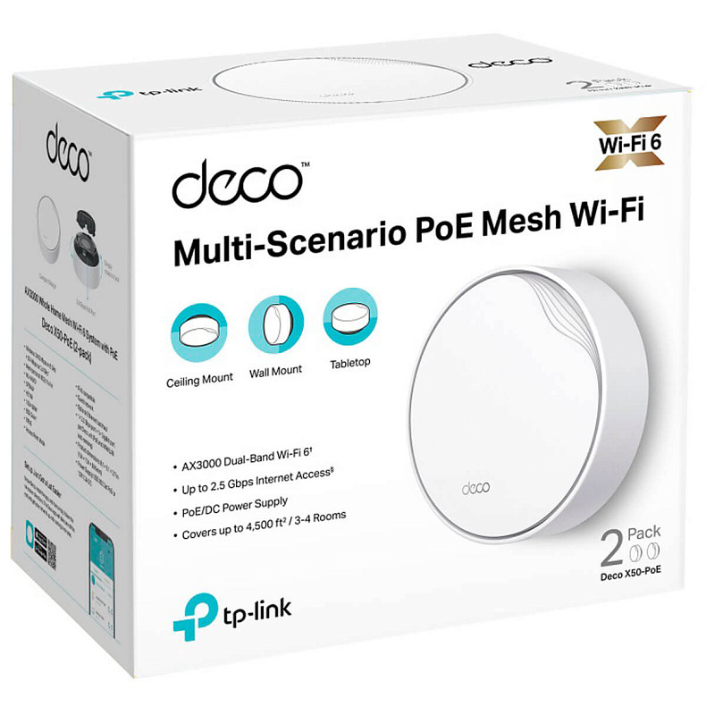 Wi-Fi Mesh система TP-Link Deco X50-PoE (2-pack)