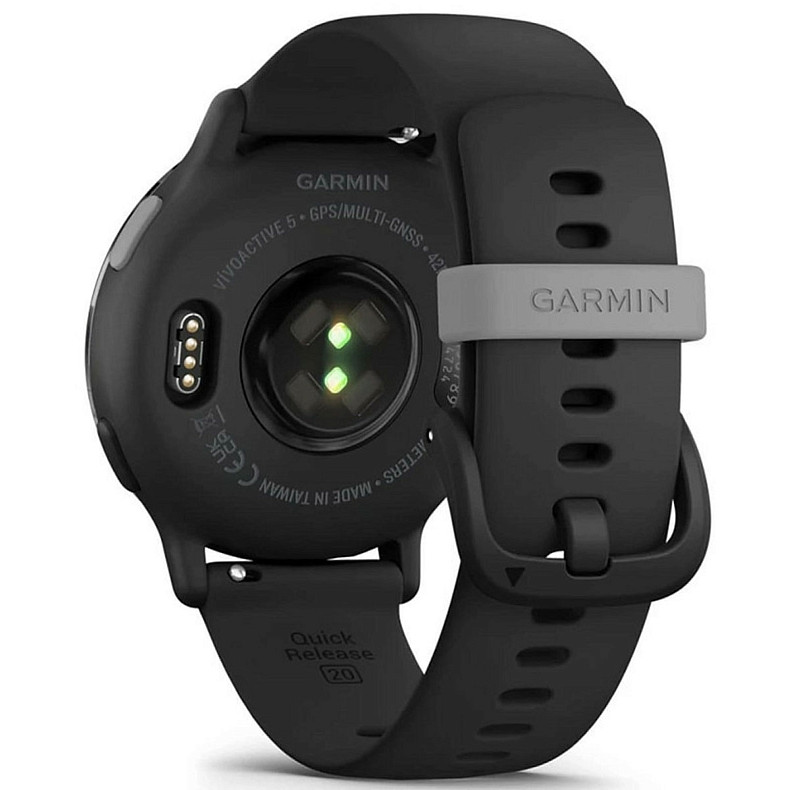 Спортивные часы GARMIN Vivoactive 5 Slate Aluminum Bezel with Black Case and Silicone Band 010-02862-10/50/5A