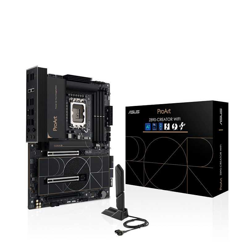 Материнская плата ASUS PROART Z890-CREATOR WIFI s1851 Z890 4xDDR5 M.2 HDMI DP Wi-Fi ATX