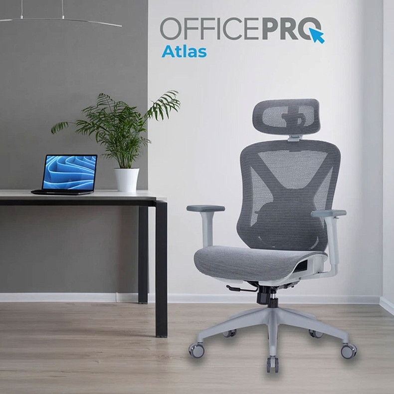 Крісло офісне Officepro Atlas OC630G-DG-DG