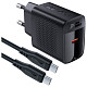 Зарядний пристрій USB-C 20W + Type-C cable A82 Fast Charger Black Acefast
