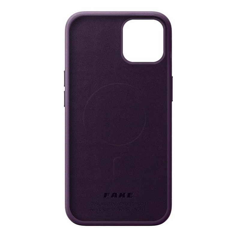 Чохол-накладка Armorstandart Fake Leather для Apple iPhone 14 Dark Cherry (ARM64392)