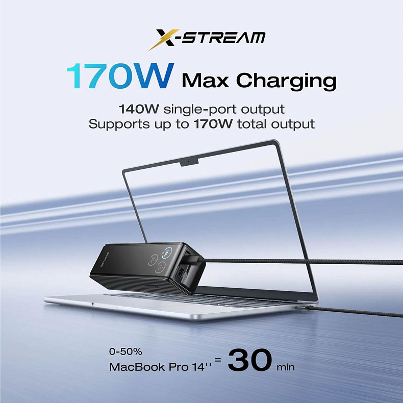 Павербанк EcoFlow RAPID Power Bank 25000mAh черный