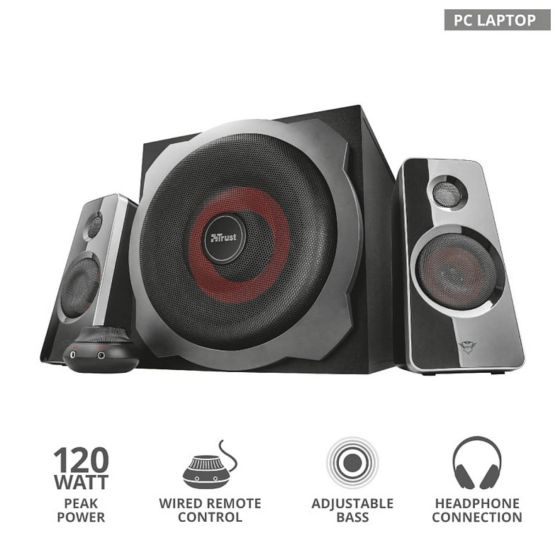 Акустична система (Колонки) Trust 2.1 GXT 38 Tytan Ultimate Bass Speaker Set BLACK