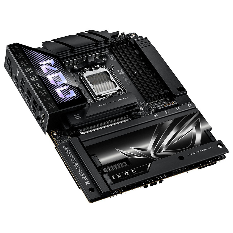 Материнcька плата ASUS ROG CROSSHAIR X870E HERO BTF sAM5 X870E 4xDDR5 M.2 HDMI Wi-Fi BT ATX прихован
