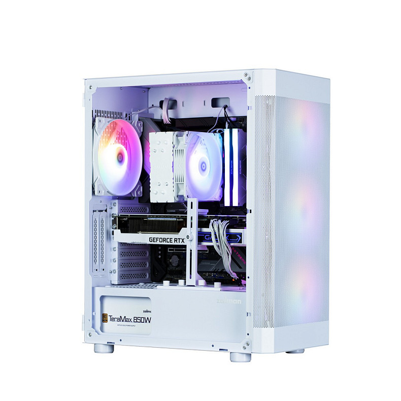 Корпус Zalman I4 TG без БЖ 4x140мм RGB VGA 320мм LCS ready TG Side Panel ATX біл