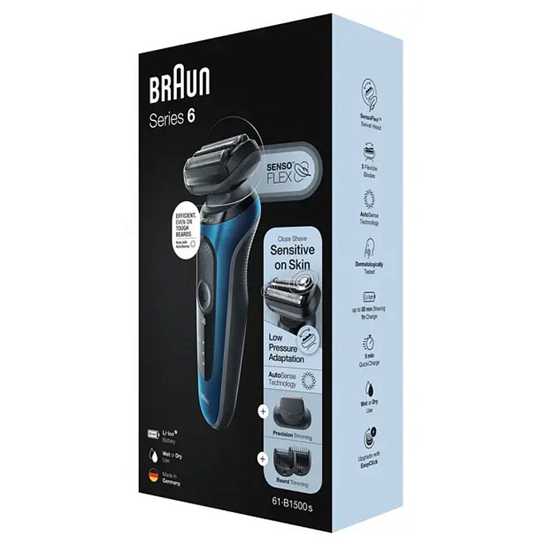 Електробритва Braun Series 6 61-B1500s BLUE / BLACK