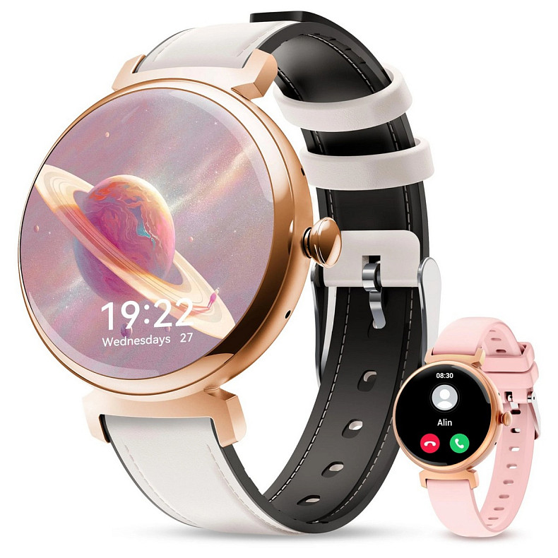 Смарт-годинник Oukitel BT30 Gold with white and pink belt