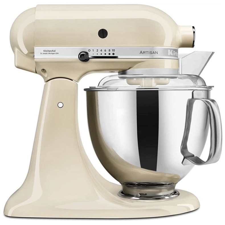 Кухонный комбайн KitchenAid Artisan 4,8 л 5KSM175PSEAC с откидным кремовым кремом.